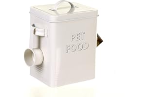 Marko Pet Accessories Pet Food Cat Dog Treat Tin Traditional Metal Container Storage Puppy Kitten Box (Large)