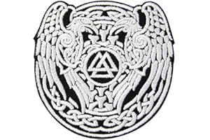 ZEGIN Simbolo del triangolo Valknut Viking Norse Rune patch stemma ricamato toppa termoadesiva