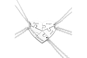 Jovivi 5pc Friendship Best Friend Necklace Heart BFF Friendship Gifts for Women Best Friends Birthday Christmas