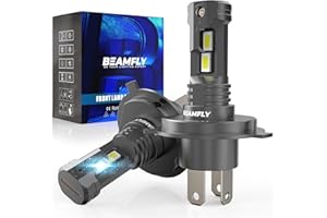 BEAMFLY Lampadine LED H4 16000LM, HB2 9003 Kit di Conversione per Fari Alogeni Auto, Luce Abbagliante o Anabbagliante 12V, 6000K Luci Bianca Forte Fredda
