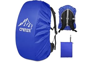 Crenze - Funda de Lluvia para Mochila (15-90 L, Impermeable, Reflectante, para Senderismo, Camping, Viajes, Ciclismo