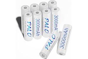 Mspalocell Akumulator AA 3000mAh 10 sztuk, 1.2V Ni-MH AA Akumulatory wielokrotnego ładowania z pojemnikiem na kurz, akumulatory AA o dużej pojemności, akumulator AA o niskim samorozładowaniu