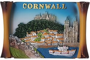 Thomas Benacci Cornwall Scroll Magnet - British England UK Cornish Souvenir for Fans of Truro Portreath Newquay Looe Tintagel