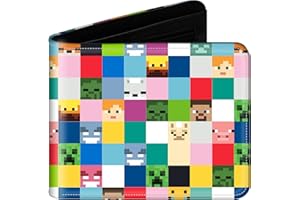 sundee Bi-Fold Wallet for Men and Teen Boys, Cool Leather Purse with ID Card Cash Holder for Men and Game Fans, Funny Slim Wallet with Zipper Coin Pocket for Kids Gift -MC