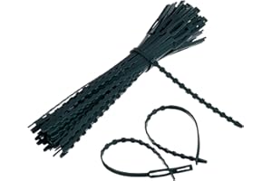 WILLBOND 50 Pièce Attache et Soutien Réglable pour Plantes, 170 mm x 8 mm Vert Foncé