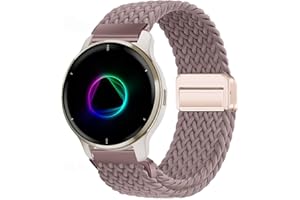 Issinlky Nylon Geflochtenes Armband für Garmin Venu 2 Plus, 20mm elastisches Armband für Garmin Vivoactive 5/Garmin Venu Sq/Venu Sq 2/Vivoactive 3/Garmin Venu/Vivomove HR/Forerunner 55 245 645