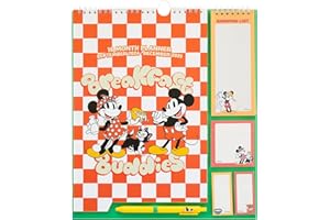 Grupo Erik: Calendario Famiglia 2025 Disney Topolino | Calendario 2025 da muro con 4 colonne, 30x34cm, da Settembre 2024 a Dicembre 2025 con to do list, stickers e penna inclusa