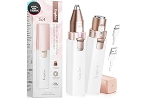 KAPHIO Gesicht - Augenbrauen Haarentferner für Frauen Wiederaufladbarer 2 in 1 Augenbrauentrimmer und Gesichtsrasierer für Frauen - Schmerzloses elektrisches Haarentfernungsgerät für Gesicht Augenbrauen