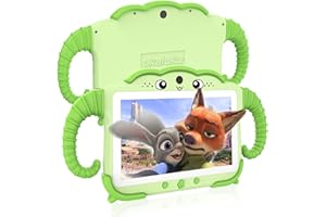 OKULAKU Kids Tablet für Kinder 7 Zoll Kinder Tablet ab 3+ Jahre mit Kindgerechte Hülle 2GB RAM 32GB ROM Kindertablet Android 10 GO Quad Core WiFi Bluetooth Dual Kamera Lerntablett für Junge Mädchen (Green)