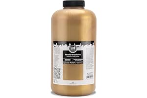 LM-Kreativ Pintura de pared metálica de 2 litros, color dorado antiguo, pintura metálica y purpurina a base de agua, para interiores elegantes, pintura de cocina y pintura para muebles para bricolaje