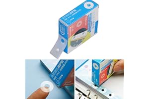 ROWWAIT 250Pcs Loose-Leaf Paper Hole Reinforcement Ring Label Stickers,Waterproof Self-Adhesive Hole Punch Reinforcement Stickers,Self-Adhesive Hole Punch Protector for Office School Home Supplies