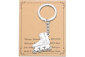 BNQL Roller Skate Gifts Keychain Roller Skating Gifts Roller Skater Gift for Skating Lover Team Gifts Roller Skates Key ring