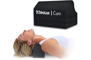 ChiroLux Curv - Chiropraktischer Halswirbelsäulendehner und Nacken-Haltungskorrektur Denneroll Kissen hilft bei der Entlastung von Rücken- und Schulterschmerzen, Verspannungskopfschmerzen und TMJ