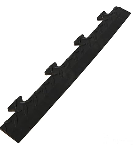 Commerciële vloer, pvc-tegels, noppen, 8 mm, garagevloer, industriële vloer, klik-legging, zwart