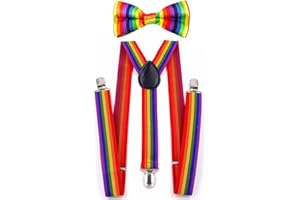 MALAXLX Kinder Hosenträger Fliege Set Kleinkind Kinder Elastische Verstellbare Hosenträger mit Fliege Geschenk für 12 Monate - 9 Jahre Jungen Mädchen