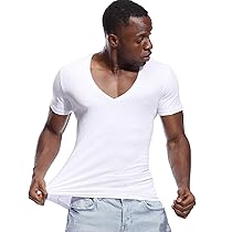 Tシャツ・カットソー DUVETICA Loangorite Sand Men's Short Sleeve T-shirt V-24F-VU White V Neck Short Sleeve Cotton T-Shirt | Cove | Wolf & Badger