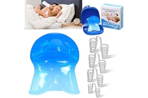 CHLFFUA Anti Snoring Devices Snoring Aids for Men & Women Snore Stopper, Silicone Tongue Retaining Device + Nasal Dilators Snoring, Stop Snoring,Anti Snore,Reusable,Comfortable Snoring Aids for Sleep, Travel