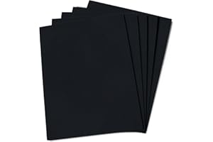 WeeGoo 12 Pack A4 Black EVA Foam Sheets 6 mm Thick EVA Foam Board Sheets Eva Foam Cosplay for Crafts DIY Projects Paper Scrapbooking