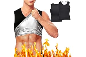 LDBKLGHJ Trajes de sudoración para fitness, Chaleco Sauna Hombre, Camiseta Reductora Adelgazante pare Gym Running Fitness, XXL/3XL