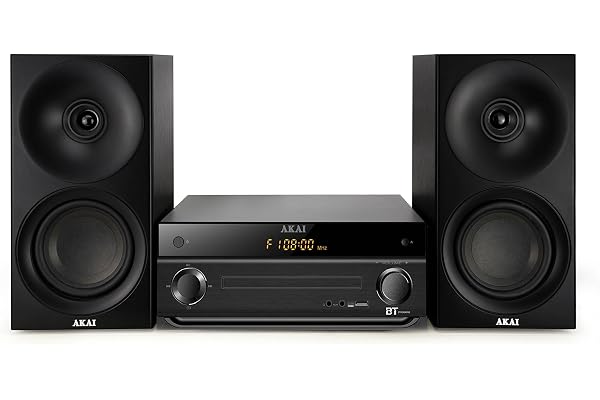 AKAI - AM -301K - Micro Chaine - Tuner FM Digital Stéréo - Bluetooth - MP3 - CD - 40 W Noir