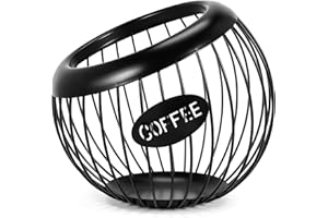 Nagoyuki Porta Cialde caffè, Tazza K di Grande capacità e Organizer per Cialde caffè Espresso, Cestello Porta Capsule caffè nel Metallo
