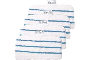 FINEVERNEK 4pcs Lingettes pour Black et Decker Balais Vapeur, Accessoire pour Black et Decker FSM1630, FSM1616, FSMH13E5, FSM1321, FSM1605, FSMH13151SM, FSMP20, FSM1620, FSM1621, FSM1630, FSM1500