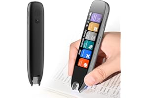 DKEVEU Scan Reader Pen for Dyslexia, 142 Languages Scan Translator Pen,Smart Reading Pen for Elderly, Kids, Students, Supports Speech & Scan to Text, Real Time Pen Reader Scanner (Black)