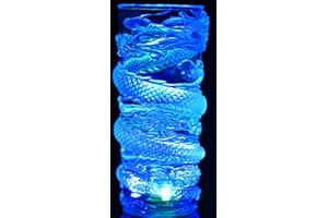Aibote Tasse à bière à whisky 300 ml avec effet dragon et lumières LED changeant de couleur pour bar, club, soirée, Halloween, Noël