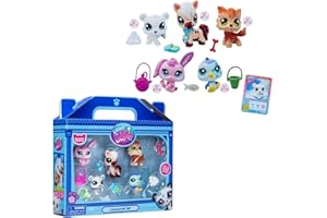 Littlest Pet Shop Series 2 Collectors 5 Pack Winter Besties | The Pack Contains 5 LPS Mini Pet Toys 7 Accessories 1 Collector Card And 1 Virtual Code | Collectable Toys For Girls And Boys