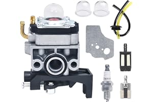 Carburateur pour Honda GX25 GX35 GX50 UMS425E UMK425E UMK435E HHB25 FG110, JRISBO Carburateur de Débroussailleuse & Souffleur & Moteur 4-Temp Kit Réparation avec Filtre Joint Bougie