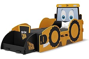 Kidsaw JCB JCB JCB łóżko dla dzieci - rama łóżka dla dzieci i małych dzieci - meble do sypialni dla juniorów - kolor pomarańczowy