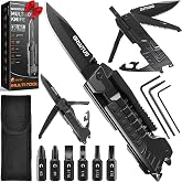 Knife Multipurpose 17in1 Multi-Purpose Tools Knife with Chopsticks | Swiss Knife to Light Fire, Can Opener, Saw, Whistle, Gif