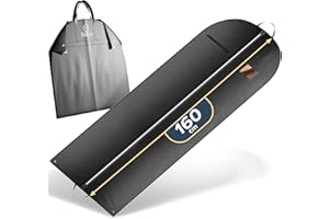 FR FIRIO FiRiO 1x Portatrajes Plegable I MATERIAL 50% MÁS GRUESO I Porta Trajes Caballero o Mujer I Bolsa Portatrajes Hombre Viaje I Antipolillas Funda Traje Hombre I Antipolvo Fundas Ropa Armario I 160x60cm