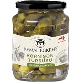 KEMAL K&Uuml;KRER Kornişon Turşu Salatalık Cam Kavanoz 350 gr