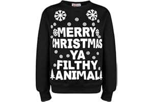 A2Z Merry Christmas Mens Womens Ya Filthy Jumper Comfortable Crewneck Sweatshirt Ya Filthy Animal Gifts for Adults