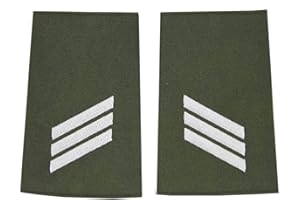 baum-m gmbh Rangschlaufen für Schulterklappen Heer für die Deutsche Bundeswehr oliv mit weißem oder goldenem Stick