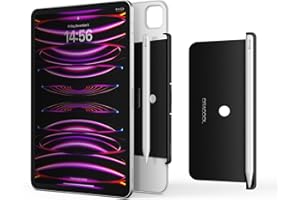 Dracool Supporto Matita per Apple Pencil 2a Generazione, Porta Penna in Metallo Compatibile con Apple Magic Keyboard, Smart Keyboard Folio e Altre Cover Magnetiche iPad, AntiGraffio - Nero