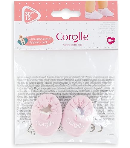 Corolle - Chaussons Roses, pour Poupon 30cm, dès 18 Mois, 9000110920