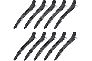 KYSUN 10 szt. spinek do cięcia włosów, antypoślizgowe, bez śladu, klipsy do włosów, profesjonalne klipsy fryzjerskie, domowe klipsy do strzyżenia włosów, klipsy do stylizacji włosów z silikonową