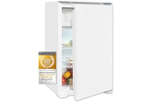Exquisit Einbaukühlschrank mit Gefrierfach, 118 Liter Nutzinhalt, Einbaukühlschrank 88cm, Einbaugerät, 4-Sterne-Gefrierfach, EKS5131-4-E-040E weiss (Energieklasse E)