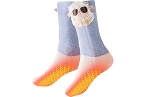 CYCYHEAT Women Heated Socks, Cute Electric Heating Socks for Womens, 2025 Upgraded 4000mAh Battery Pack & Heating Element (Not Ski Socks)