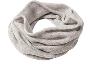 Prettystern Écharpe à Boucles Unisexe 100% Cachemire Laine Foulard Uni Tube écharpe Femme