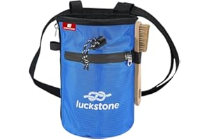 ARVALOLET Sac à magnésie d'escalade avec Brosse à Craie, Sac à magnésie de Bloc étanche de Rangement zippées Sac à magnésie de Gymnastique de qualité supérieure avec Brosse à CRA