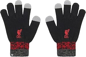 `47 Liverpool FC Junior Black Gloves LFC Official