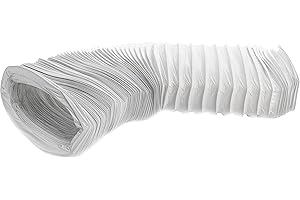 LIRAST 220x55mm / 3m Tuyau D'évacuation D'air en PVC Flexible - Tuyau de Ventilation pour Climatisation, Sèche-linge, Hotte