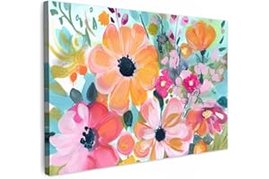 MuchoWow© Impression sur Toile Decoration Murale Peinture 90x60 cm Tableaux Decoratifs Muraux Décoration Chambre Fleurs - Peinture - Nature - Botanique