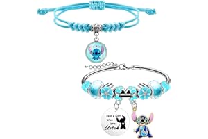 PQKL-party Stitch Armband, Lilo und Stitch Armband, Lilo und Stitch Geschenke, Stitch Sachen Armband Stitch, Stitch Armband Kinder, Stitch Schmuck Stitch Armbänder Geburtstag Geschenk