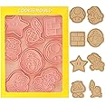8 Pcs Animal Cookie Cutters for Kids - 3D Mario Biscuit Cutter Set Pink Plastic Shapes for DIY Fondant Pastry Cake Decoration Baking Bros