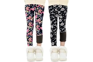 Adorel Legging Chaud Polaire Hiver Pantalon Fille Lot de 2