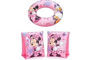 ICE TOYS Set Armlehnen und Donut Kinder Meer Sommer Pool (Minnie)